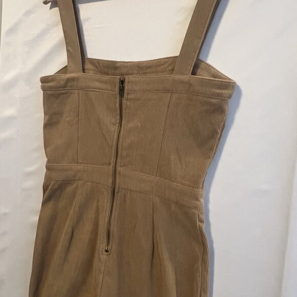 Jealous Tomato Women’s Brown Jumpsuit Medium Size Corduroy Y2K Flare Leg Zipper - Picture 11 of 14